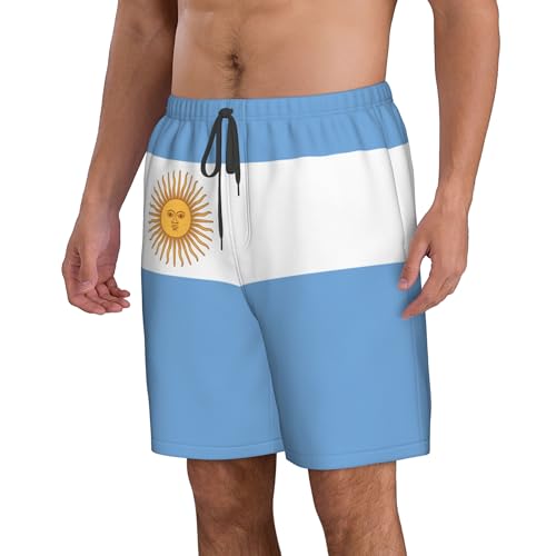 CUTEDWARF Flag of Argentina Men's Swim Trunks Beach Swimwear Beach Shorts Summer Board Shorts4