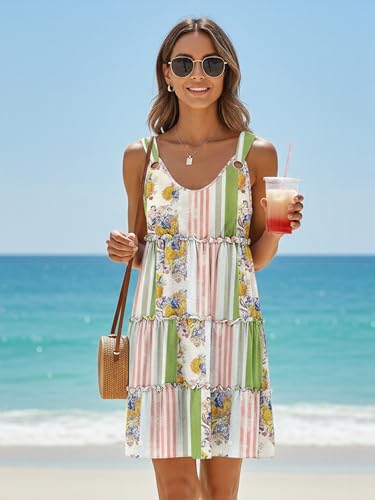 Image of Disamer Summer Dresses for Women 2026 Sundresses Vacation Sleeveless Beach Swimsuit Cover Ups Spring Outfits Casual Sun Dress