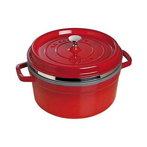 Staub 1004352 Cast Iron Roaster with Steam Insert Cover