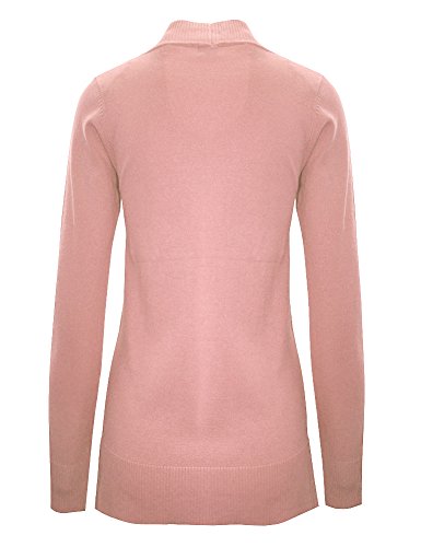 Image of Cielo Women's Solid Basic Open Front Pockets Knit Sweater Cardigan