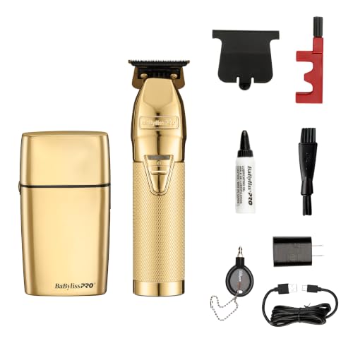 BaBylissPRO LIMITEDFX Cord/Cordless Hair Trimmer and Double Foil Hair Shaver Prepack, High-Performance Lithium-Ion Batteries for Long-Lasting Cutting