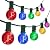 G40 LED Christmas Globe String Lights 50FT Shatterproof Colorful Light Strings with 27 LED Clear Multicolor Bulbs(2 Spare), Connectable Hanging Outdoor String Lights for Patio Balcony Roofline