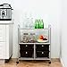 Giantex Rolling Storage Cart w/ 4 Drawers 2 Shelves Metal Rack Shelf Home Office School Beauty Salon Utility Organizer Cart with Wheels (Black)