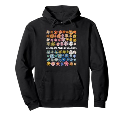 celebrate minds of all kinds Pullover Hoodie