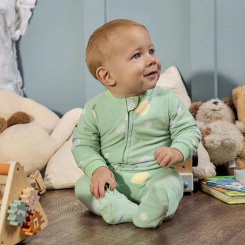 Image of Gerber Baby Boys & Girls 3-Pack Fleece Footed Pajamas
