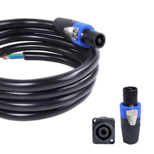 Image of 1Pc 4 Wire to Speakon Cable - 12 Feet 4 Conductor NL4FX Bare End