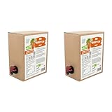 Bio Karottensaft 3 Liter Box - Aus deutschen und niederländischen Karotten - Vegan, leuchtend-orange Farbe, mit Spezialkulturen fermentierter Gemüsesaft (Packung mit 2)
