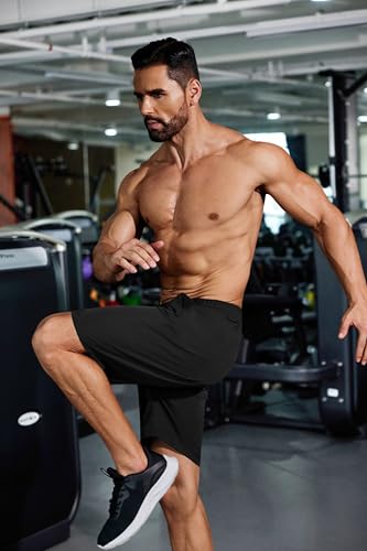 COOFANDY Men's Running Athletic Shorts 9" Gym Workout Lightweight Elastic Waist Sports Shorts3