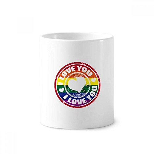 Cadeau LGBT arc-en-ciel : tasse blanche en céramique de 350ml pour messages de tolérance au quotidien