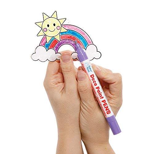 Baker Ross FE148 Regenbogen-Sonnenfänger zum Basteln, 10 Stück, Buntglas-Effekt, für Kinder zum Dekorieren und Präsentieren, für Kunst- und Bastelaktivitäten