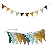 Meiliyizu Photography Flag Banners, Cotton Bunting Garlands Children Room Triangular Flags Pennant Banners Nursery Birthday Party Wall Hanging Decoration