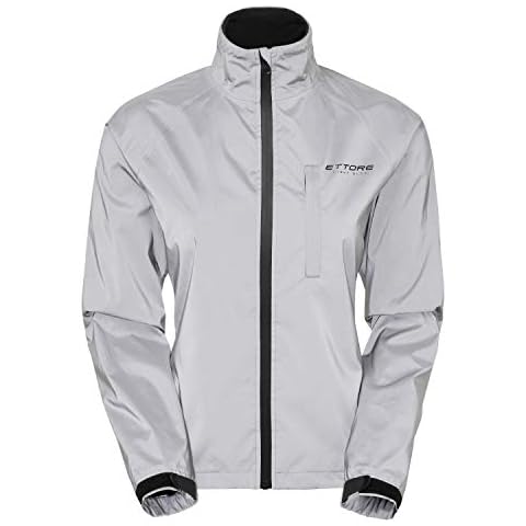 Ettore Ladies Cycling Jacket Waterproof Breathable High Visibility Reflective Silver - Night Glow - 14 Cover