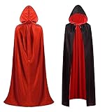 💀Anwendungen: Halloween Vampir Kostüm Umhang Verwenden Sie für Halloween-Party, Kostümball, Vampir-Drama, Cosplay-Party, etc.Wenn Sie einen Vampir Umhang tragen, um zur Rollenspielparty des Halloween-Karnevals zu gehen, können Sie mehr Aufmerksamkeit auf sich ziehen und zum Partystar werden.