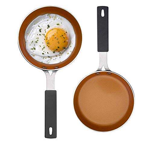 GOTHAM STEEL 2 Egg Fry Pans, Large, Brown