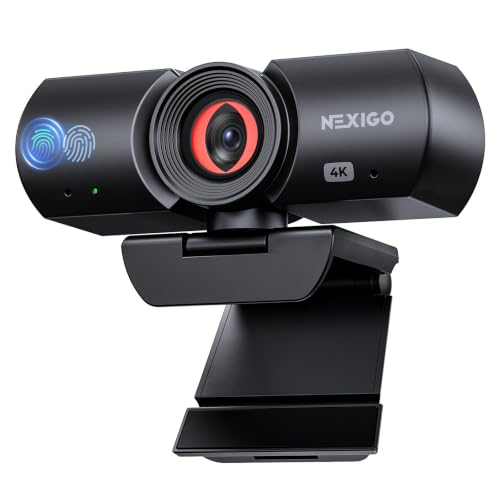 Image of NexiGo HelloCam Lite 4K Webcam, Auto Electronic Shutter, True Privacy, 9-Step Digital Zoom, 1080p 60fps, 2 Noise-Canceling Mics, AE&3DNR, USB Computer Camera for Zoom /Teams /Streaming