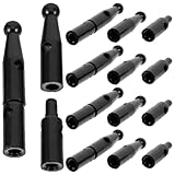 MAGICLULU Cuentas para Paraguas Rectos 10 Piezas Negras de Plástico Accesorios para Reparación Componentes de Paraguas Plegables y Sol