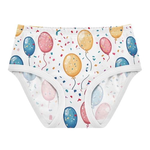 Wusikd Colorful Balloon Girls' Underwear Cotton Girls Briefs Soft Toddler Underwear 2T