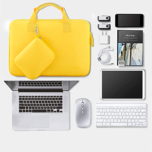 Image of Hseok Laptop Sleeve 13.3-14 inch Case with Small Pouch, Neoprene Computer Bag Compatible with MacBook Neo /Pro 14 M5 /M4 /M3 /M2 /M1, Mac Air /Pro 13.3, XPS 14 and Most 13-14 inch Notebooks,Y02L01