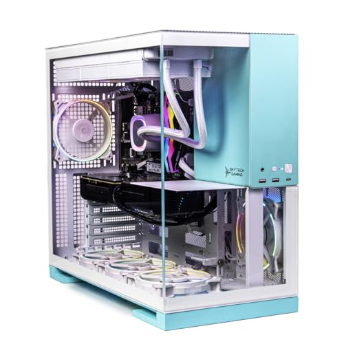 Image of Skytech Gaming Aqua Gaming PC, AMD Ryzen 7 7700X 4.5GHz, NVIDIA RTX 5070 12GB, 1TB Gen4 NVMe SSD, 32GB DDR5 RAM 6000, 850W Gold ATX 3 PSU, 360 ARGB AIO, Wi-Fi, Win 11, Desktop