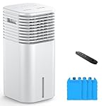24" Windowless Portable Air Conditioner, 15H Timer & 120°Oscillation, 3-IN-1 Portable AC Unit with Remote, 2-Gal Tank, 3 Modes & 3 Speeds, Ultra-Quiet Ventless Swamp Cooler for Room Home Office, Ivory