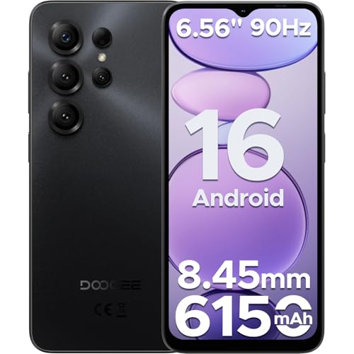 DOOGEE Note56 X Android 16 Telefono Movil Libres, 6150mAh 24GB+ 64GB/2TB Smartphone, Octa Core Telefonos Moviles HD+ 6,56', Cámara 8MP Teléfono Móvil, Gemini AI/Dual SIM/Face ID/GPS/OTG/Widevine L1