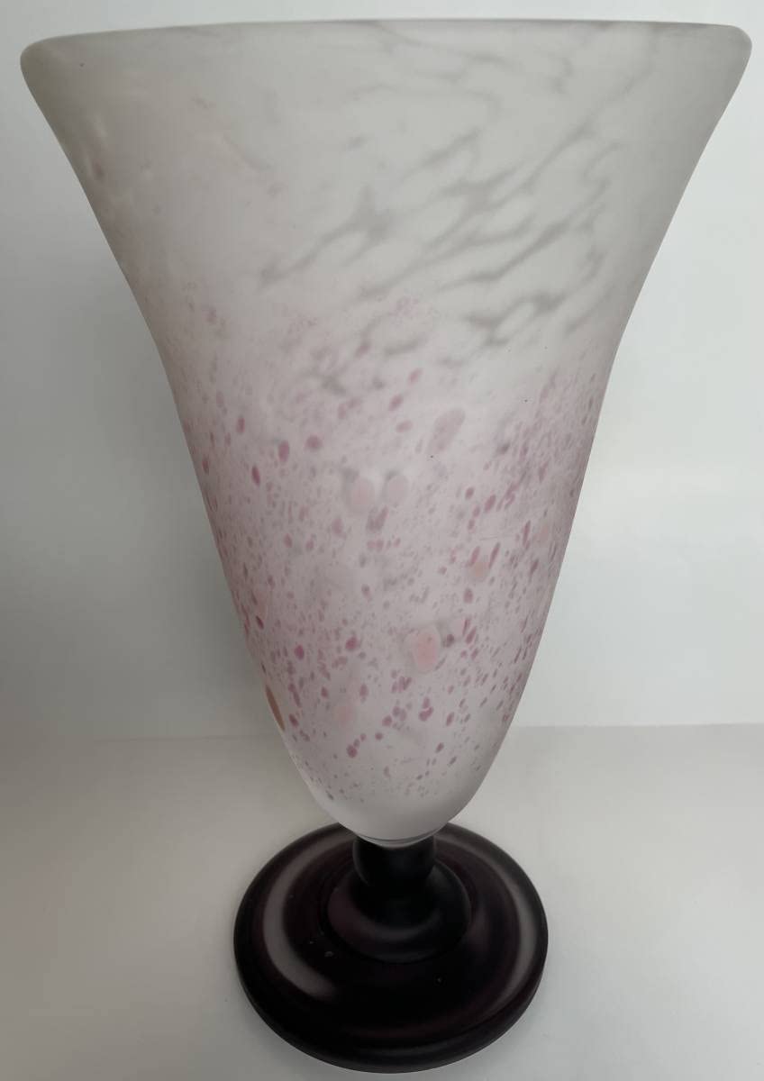 Amazon.co.jp: 藤田潤 作 手吹 花瓶 共箱 26cm 文化勲章 作家 藤田喬平 