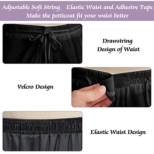 Petticoats for Women Crinoline Long Petticoat Skirt 4 Hoop Skirt Floor Length Petticoat for Ball Gown4