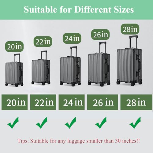 Image of 4PCS Luggage Straps for Suitcases & 2PCS Tags Set for Easy Identification,Travel Accessories for Safety,Luggage Strap for Travel Suitcase & Bag Closure,Rose Red