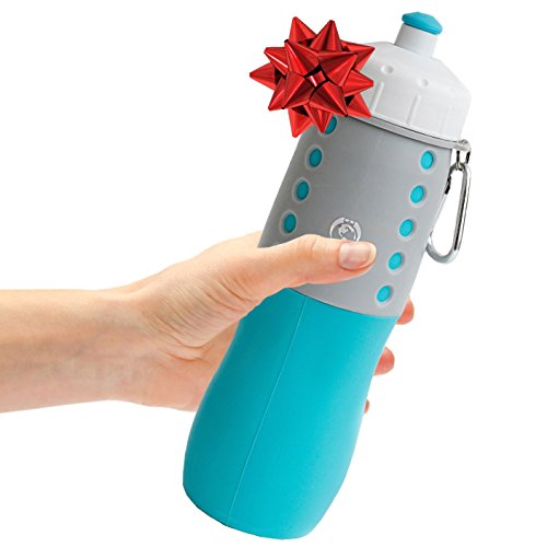 Collapsible Water Bottle By Simple Health, Hydration Designed for Kids, Sports & Running, BPA Dishwasher Safe Silicone Material Keeps Ice Cold for Hours, Free Carry Clip, 22 Oz 650ml, Active Blue Collapsible Water Bottle By Simple Health, Hydration Designed for Kids, Sports & Running, BPA Dishwasher Safe Silicone Material Keeps Ice Cold for Hours, Free Carry Clip, 22 Oz 650ml, Active Blue