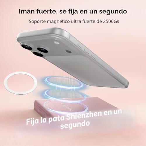 Monitor Inalámbrico SMALLRIG Rosa 1080P con Soporte 4K para Vlogging en iPhone con MagSafe 6