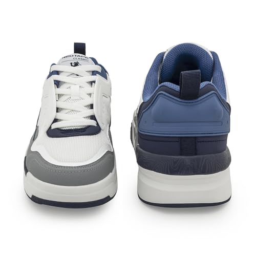 Image of Red Tape Men's Sneakers White Blue Pu Mesh TPU Round Toe Lace-Up