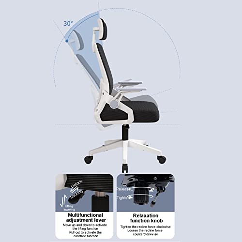 Chaise informatique FLXHSA corrige la posture assise confortable rose à roues - 5