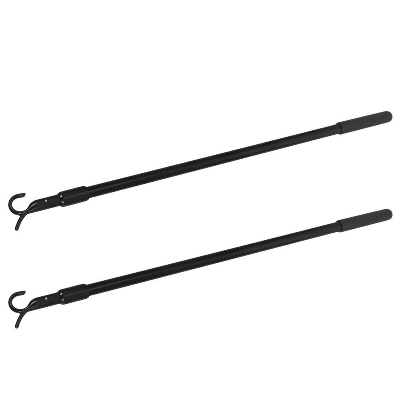 Tige Télescopique D'ouverture De Fenêtre Tringle à rideau télescopique réglable en alliage d'aluminium, 2 pièces, poteaux de traction extensibles légers(Silver)