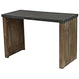 Poids : 9 kg chemin_de_campagne Console Table de Drapier Bois Zinc 90 cm