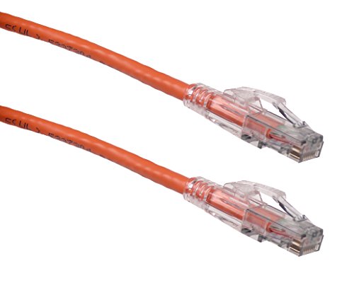 Cable de red NTW CAT6 Lockable RJ45 1 ft naranja miniatura 2
