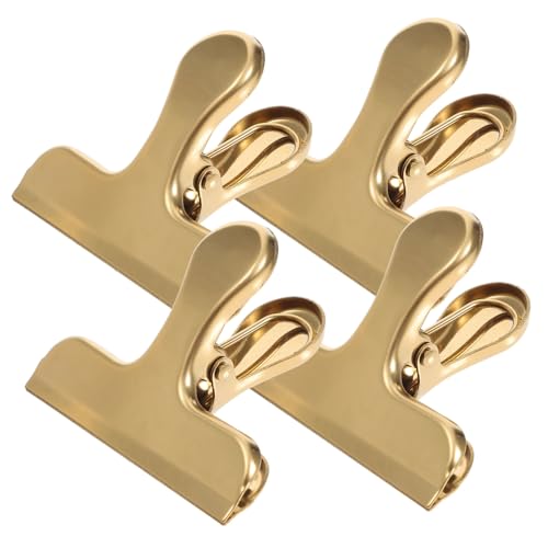 AUTSUPPL 4 pièces Lot de Clips de Fermeture Acier Inoxydable Multipurpose Clips de Scellage pour Sacs Alimentaires Fraîcheur Résistant et Réutilisable pour Congélation et Cuisine