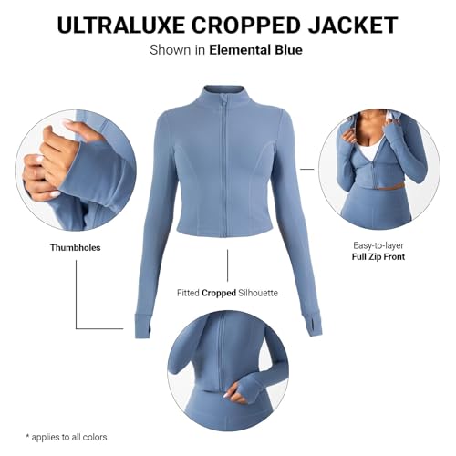 Image of YITTY Active Women's Ultraluxe Full Zip Jacket, Athleisure, 4-Way-Stretch, Thumbholes