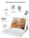 ZKTUYU Keyboard Case for iPad 9th/8th/7th Generation 10.2 inch 2021/2020/2019 with Pencil Holder, Stand Folio Detachable Wireless Bluetooth Keyboard Cover, Soft TPU Back Smart Case, Gray - Image 6