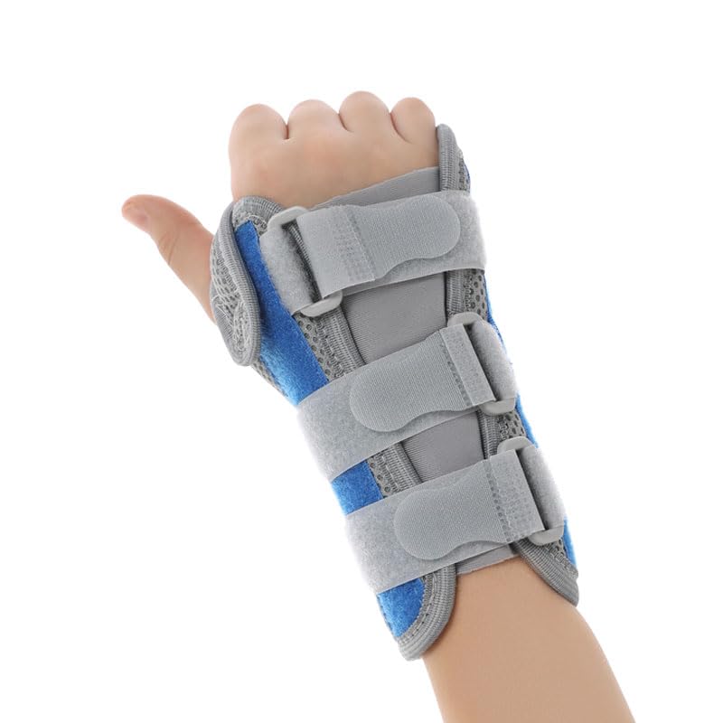 Kids Wrist Support Immobilizer Pediatric Wrist Brace Night Support With Splint To Aid Sprains Strains Support Tendonitis Carpal Tunnel Juvenile Arthritis (Left hand, Small)