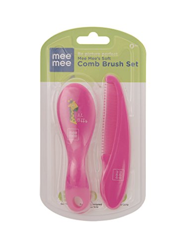 Mee-Mee-Comb-and-Brush-Set-Regular-Pink
