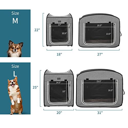 Petsfit Pop Up Dog Crates Kennel Carrier, Portable And Lightweight, Included Soft Mat And Carrying Case #TOP7
