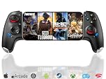 Megadream Mobile Phone Controller for iPhone/Android/iPad/Tablet - Switch/PC - Cloud Game - PS4/PS5/Xbox Remote Play Streaming, COD & Fortnite &More, Turbo/Macro (Black - Bluetooth Connection)