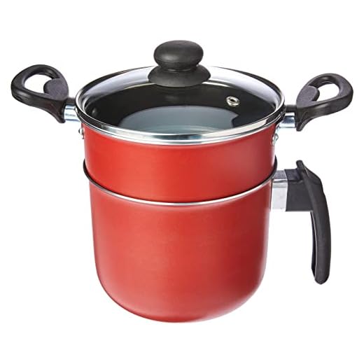 Cuscuzeiro 14 Vermelho C/Tampa De Vidro Dona Chefa Medio