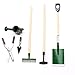 JETEHO Set of 6 Miniature Dollhouse Working Accessories for Doll House or Garden Scenery Model(3 x Garden Tools +1x Scissors, 1x Shovel, 1xWatering Can)