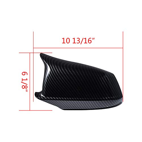 Astra Depot 2X Door Wing Rearview Side Mirror Cover Cap Compatible with 2011-2013 BMW F10 5-Series Sedan Pre-LCI (Carbon Fiber)