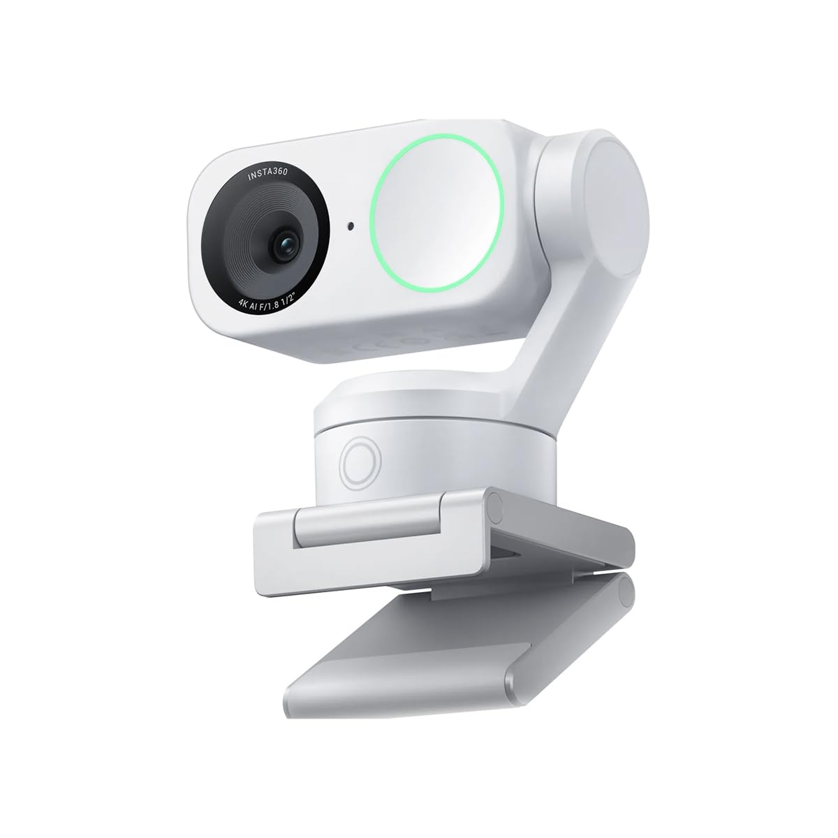 Insta360 Link 2 Bianco- PTZ 4K Webcam per PC/Mac, Sensore da 1/2", IA Tracking, HDR, Mic di cancellazione del rumore IA, Controllo gestuale per lo streaming, Videochiamate, Gaming.