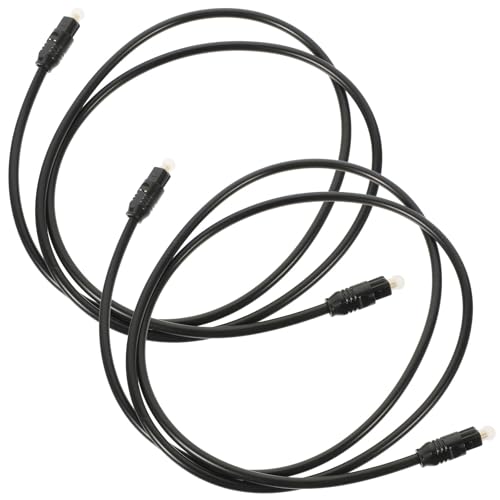 OSOLADY Cable de Audio Digital Óptico de 2 Piezas para Cine en Casa y Tv, Fácil de Instalar, Material Pvc y Pmmc, Longitud 1 Metro, Color Negro
