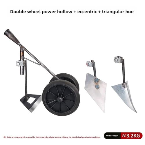 Weeding Tool, Multifunctional Dual Wheel Hoe for Fast Weeds Removal and Soil Loosening, Sharp Edge Garden Tool for Efficient Gardening - Image 6