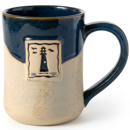 Taza artesanal Cape Shore 16oz con diseño faro