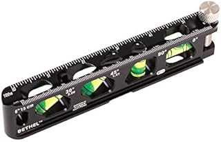 Torpedo Level, Magnetic Conduit Level with 4 Vials, V-Groove and Magnet Track, Aluminum Alloy Construction, High Viz Black (6 inch)